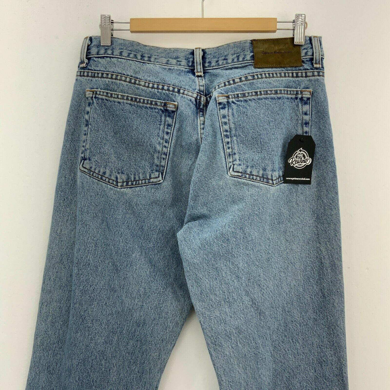 Calvin Klein Light Wash Blue Jeans Straight Size 33 x 33