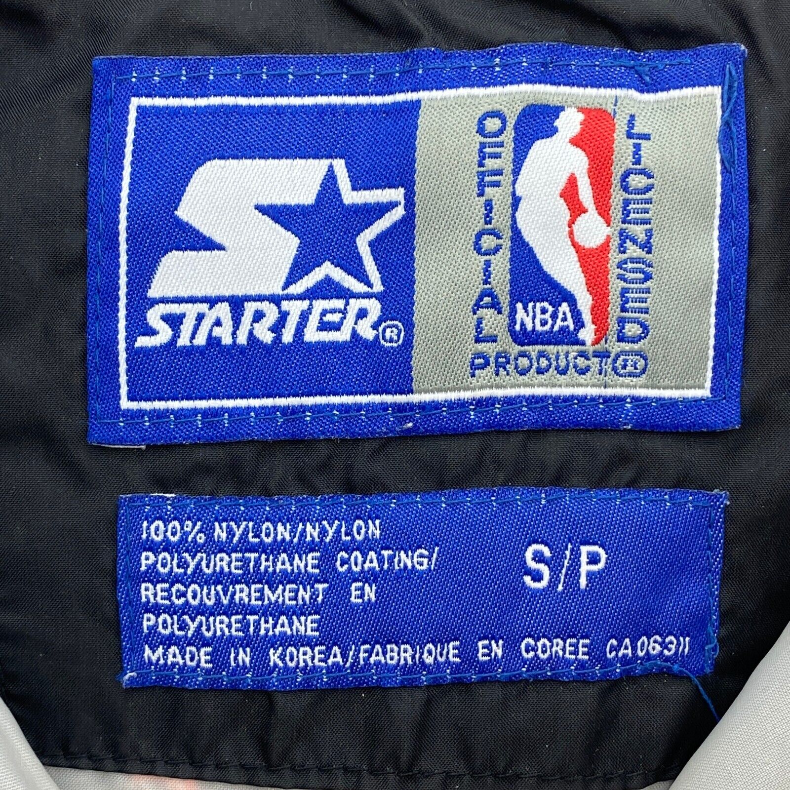 Vintage Starter Phoenix Suns NBA Half Zip Black Hooded Insulated Jacket Size S