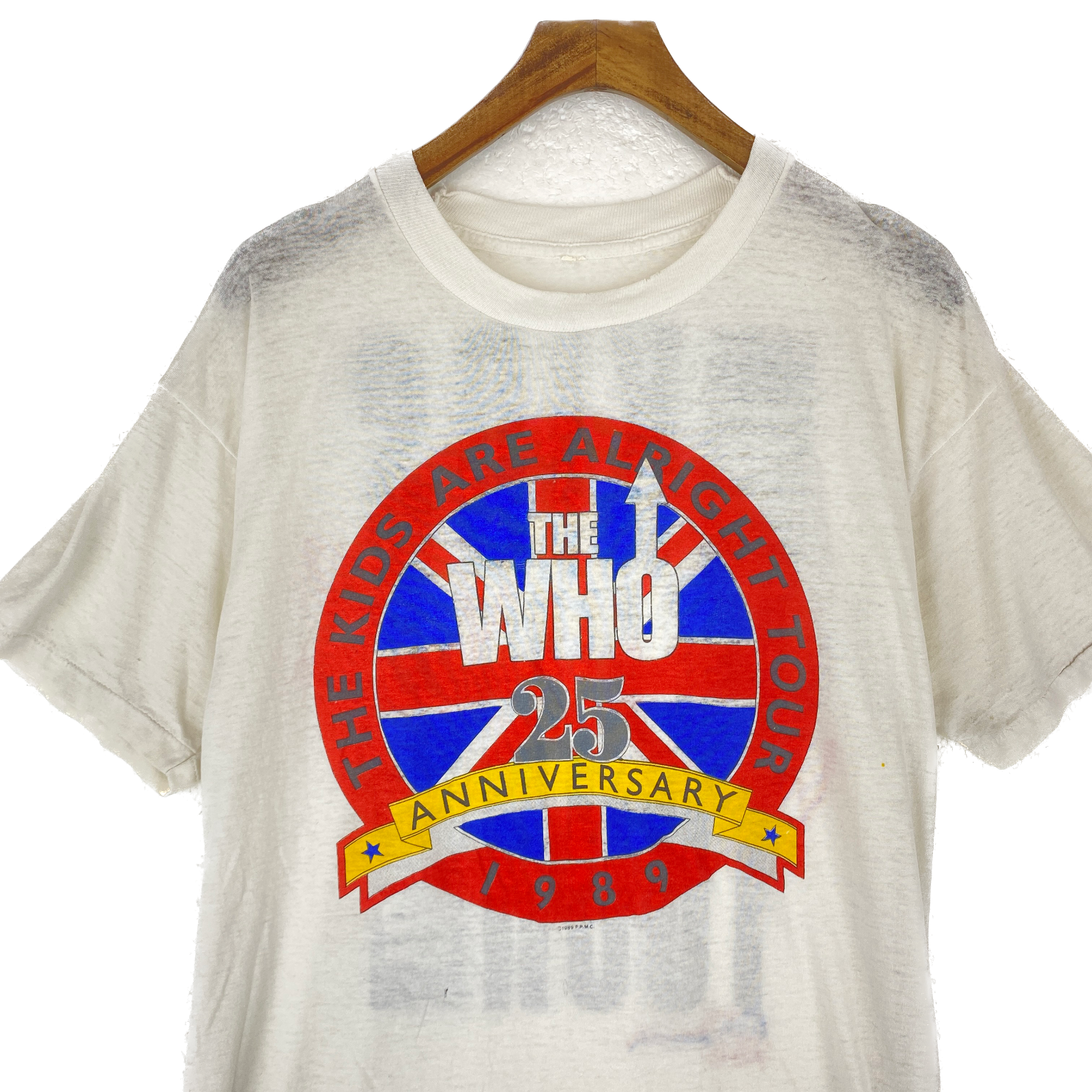 Vintage The Who Band The Kids Are Alright 25th Anniversary 1989 White Tour Shirt