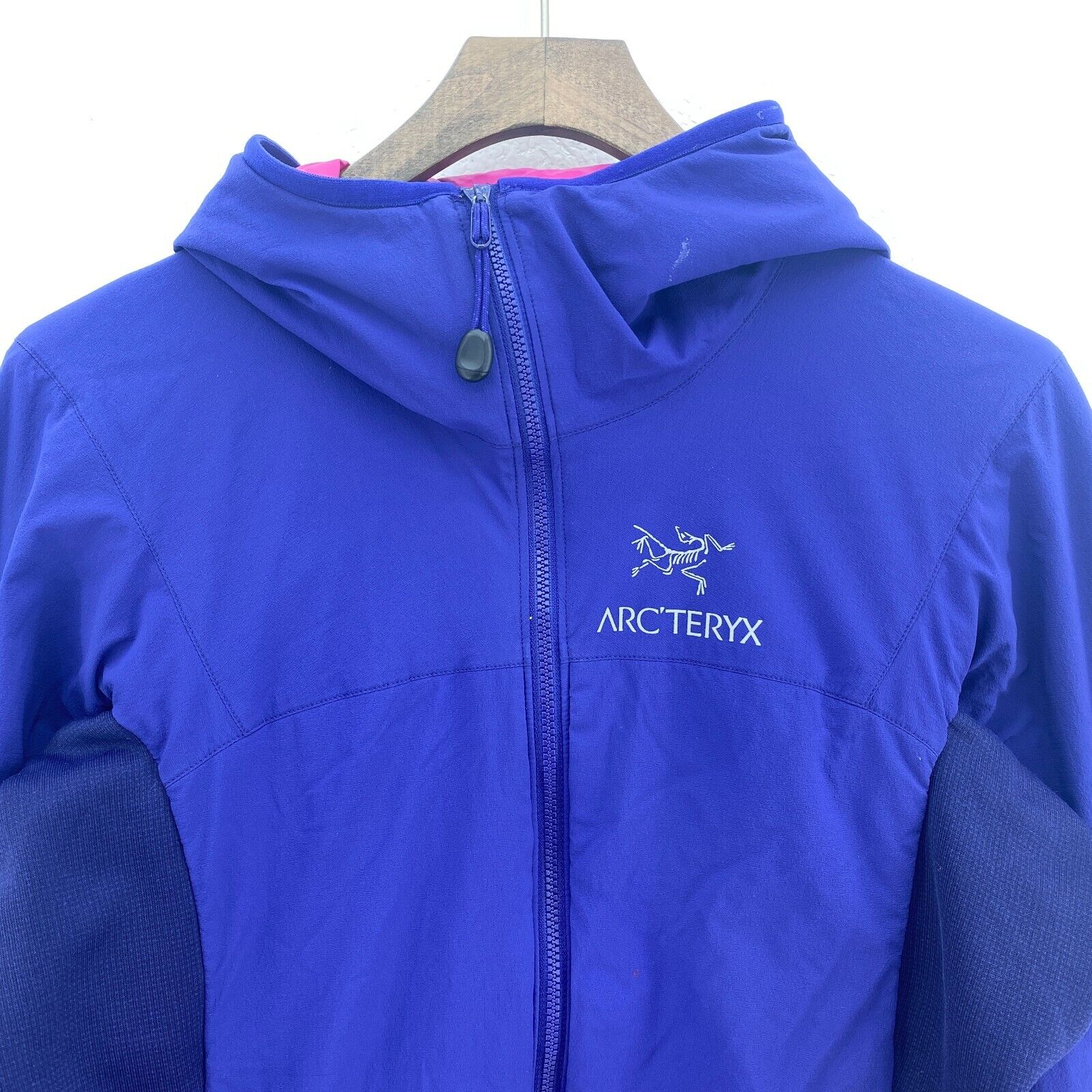 Arc'teryx Full Zip Logo Purple Hooded Jacket Size S Women's