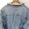 Lee Lined Denim Jacket Blue Light Wash Size L Button Up