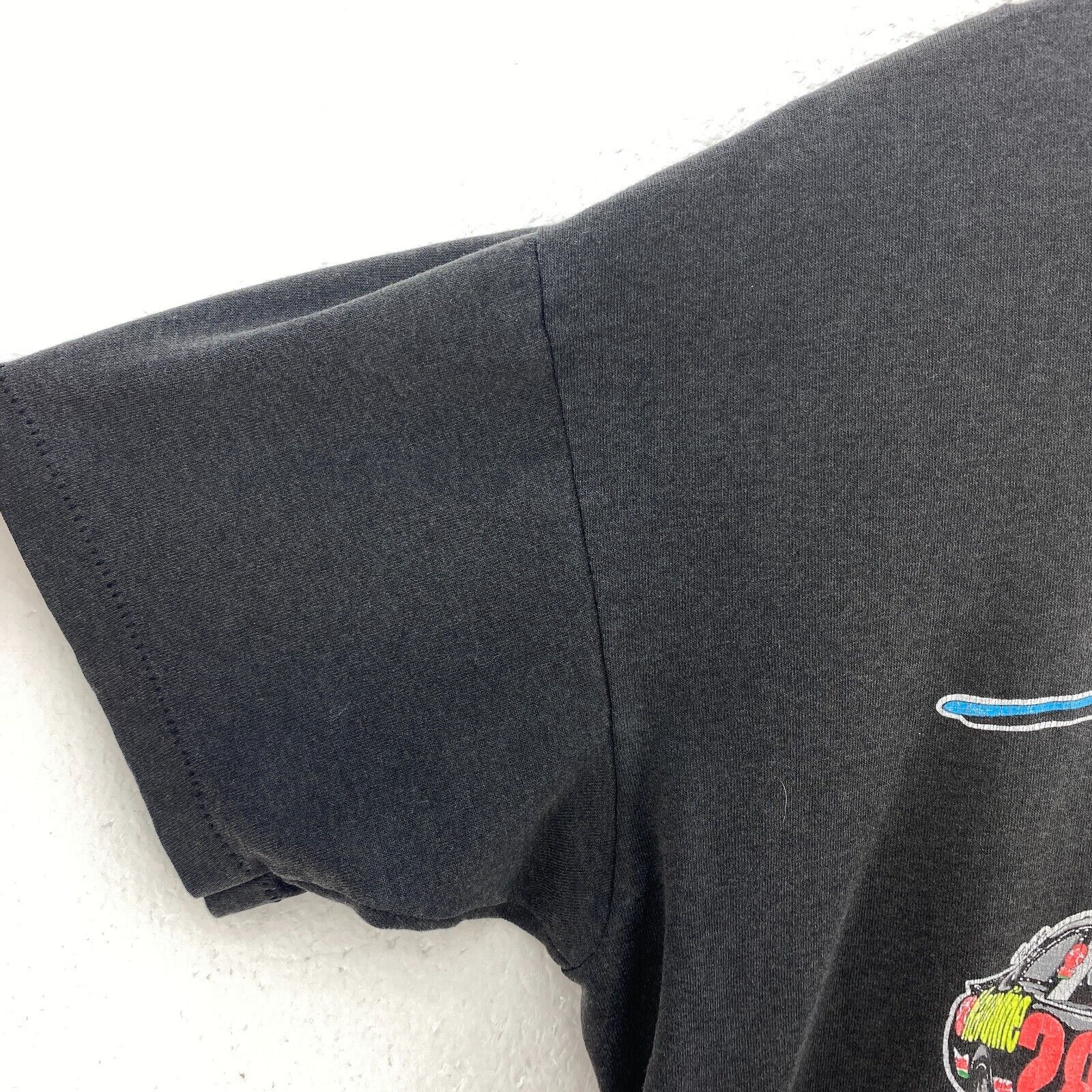 1991 Davey Allison Nascar Driver Texaco Racing Print Black T-Shirt Size L