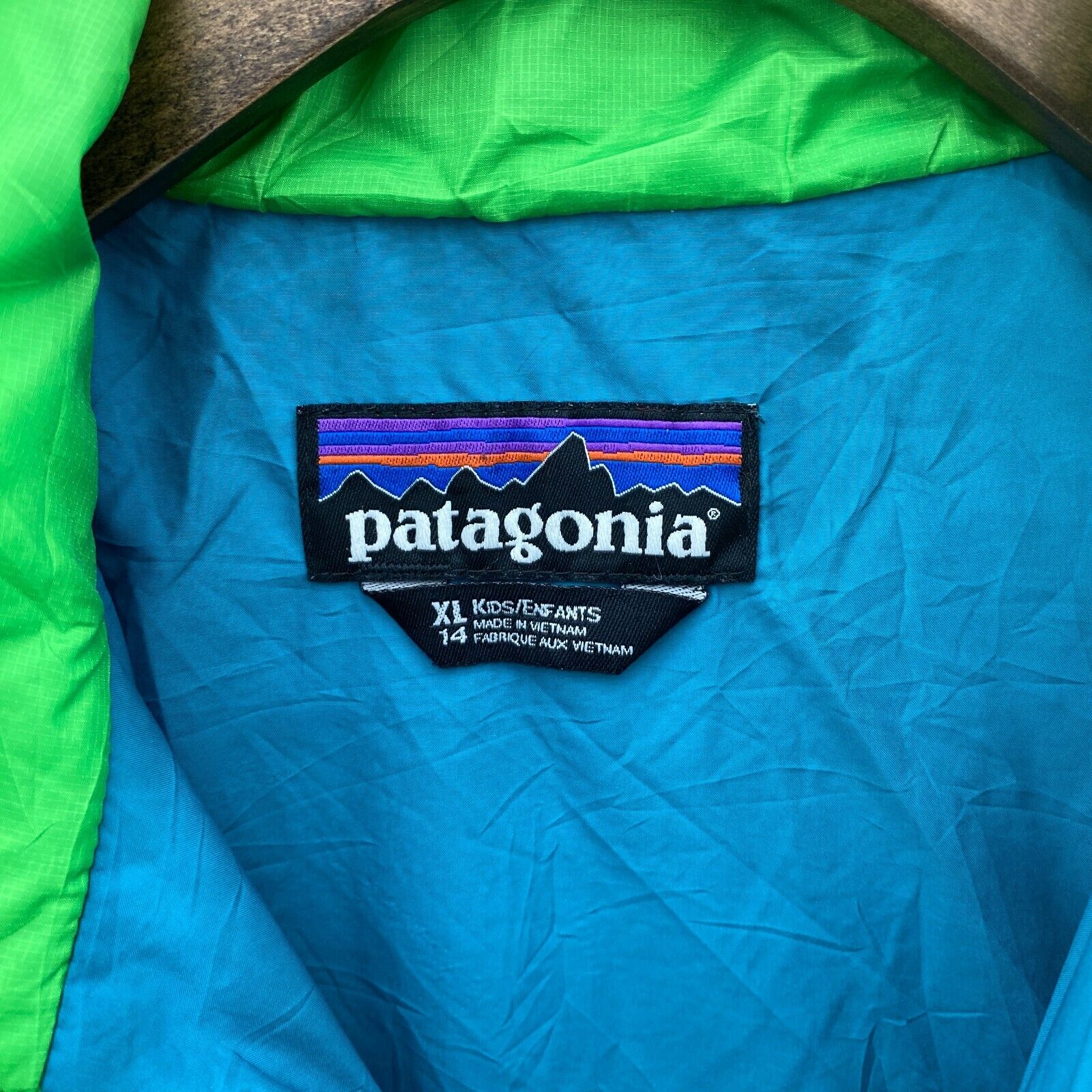 Patagonia Green Light Jacket XL Kid's Full Zip Up