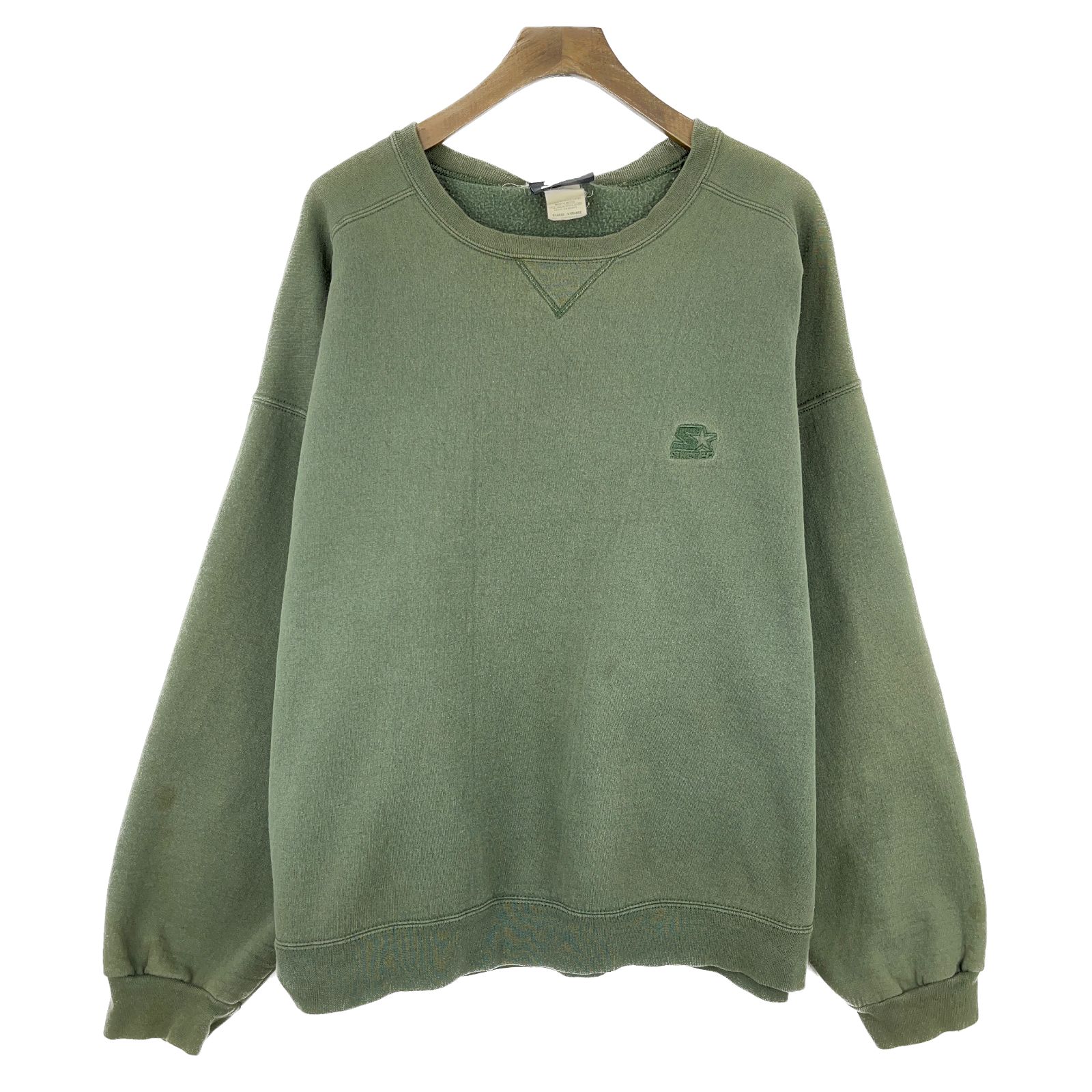 Vintage Starter Embroidered Logo Green Sweatshirt Size XL