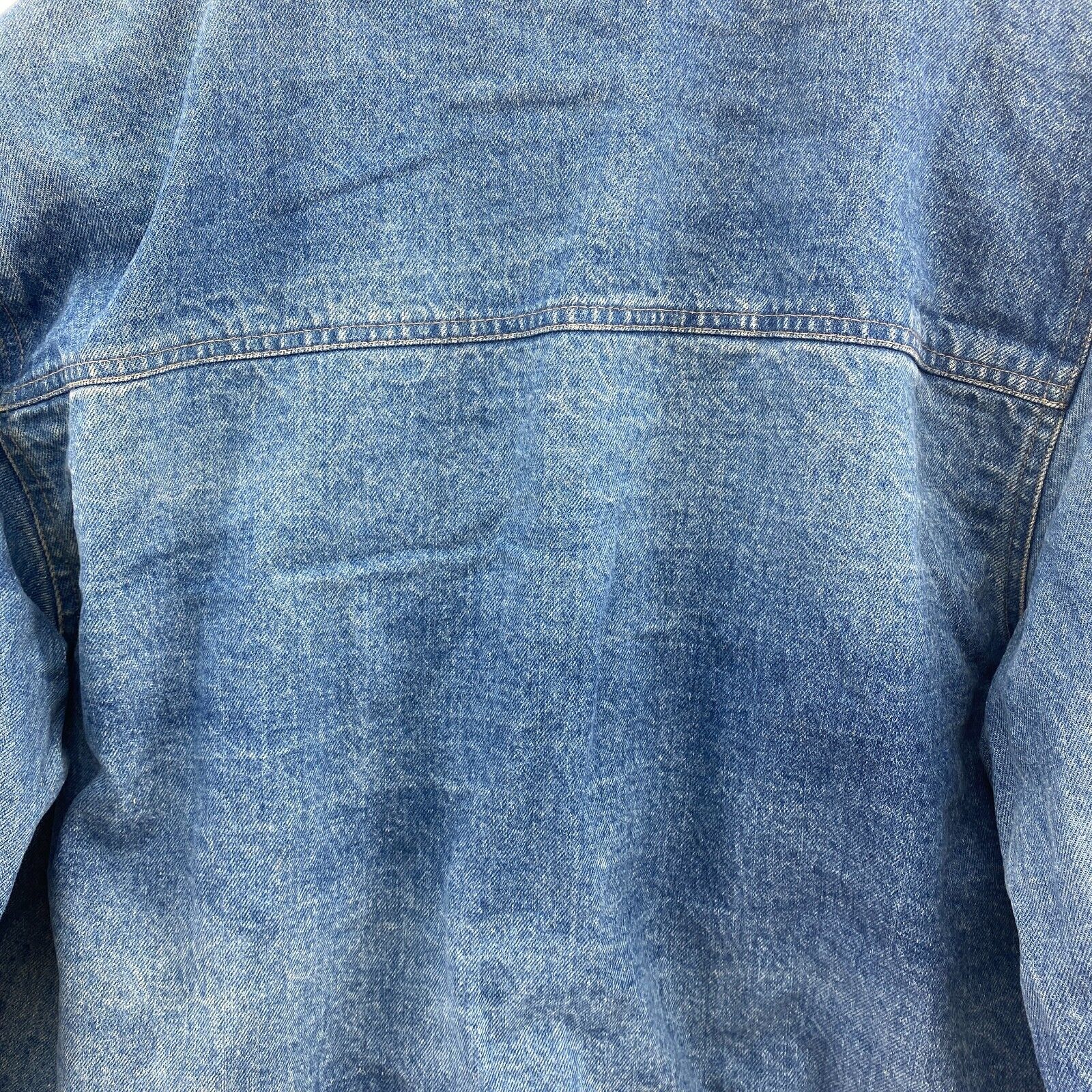 Eddie Bauer Blanket Lined Button Up Blue Denim Jacket Size M