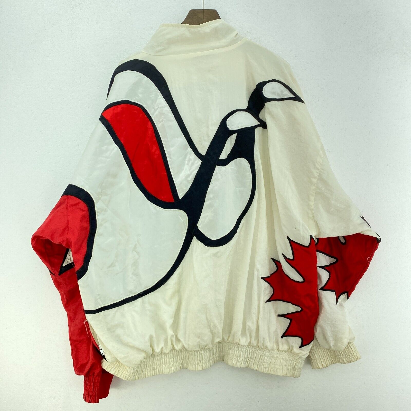 1994 Victoria Canada Commonwealth Games White Satin Light Jacket Size XXL