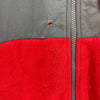 The North Face Logo Full Zip Red Gray Fleece Jacket Size XL