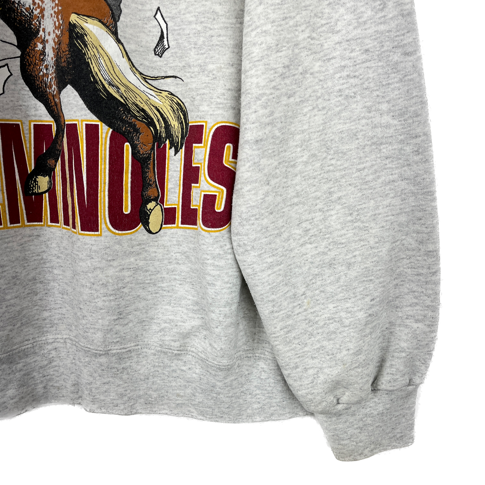 Vintage Nutmeg FSU Seminoles University Football Gray Sweatshirt Size L