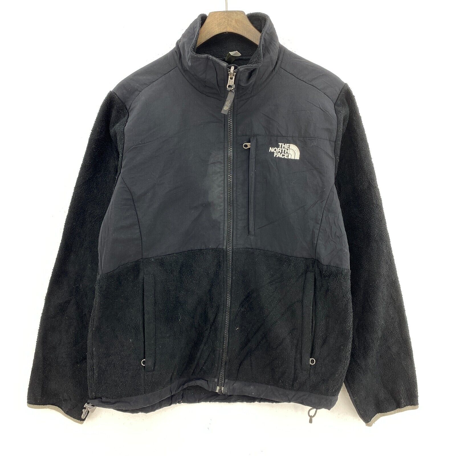 The North Face Women's Fleece Jacket Black Full Zip Up Size M