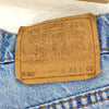 Levi's 550 Orange Tab Relax Fit Light Wash Blue Denim Shorts Size 33
