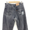 Levi's Orange Tab Medium Wash Black Denim Straight Jeans Size 32