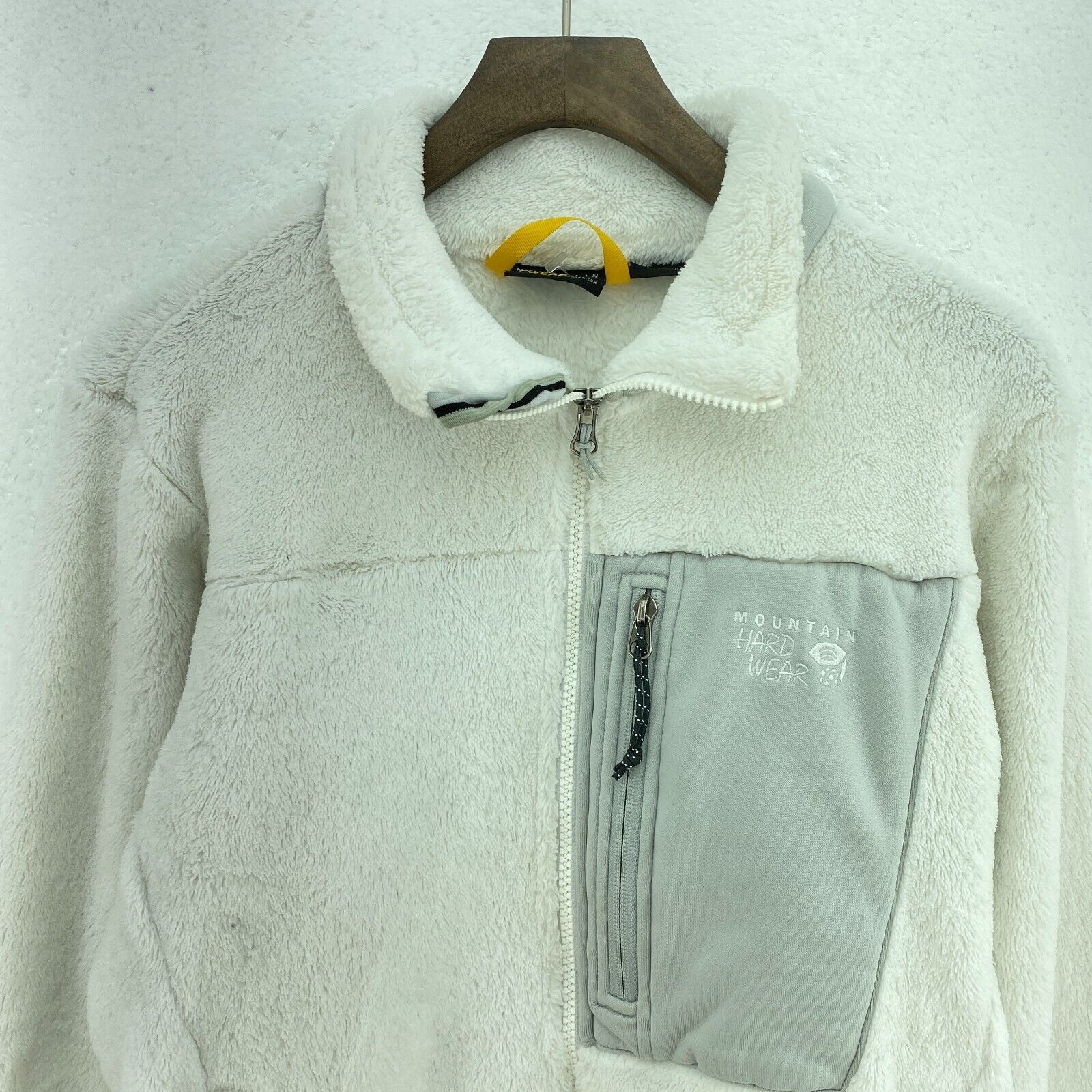 Mountain Hard Deep Pile Wear Ivory Full Zip Fleece Jacket Size M Women's