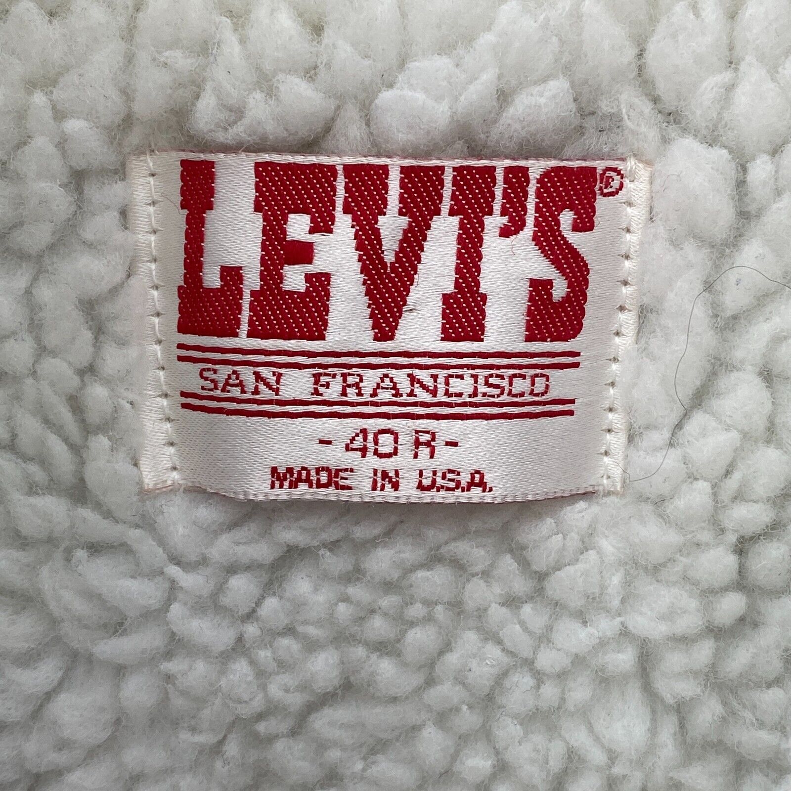 Levi's Sherpa Denim Jacket Blue Dark Wash Size M USA