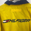 Tommy Hilfiger Logo Vintage Yellow Snapped Rain Jacket Size L
