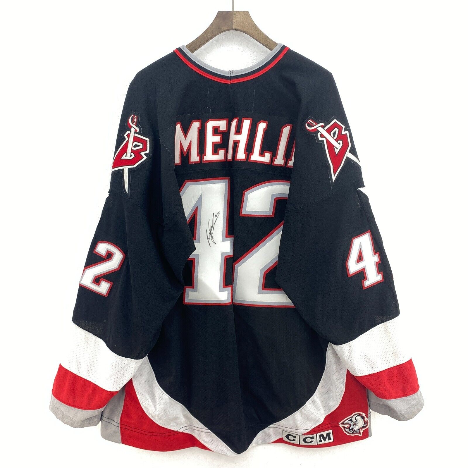 Vintage Buffalo Sabres Mikko Makela CCM NHL Black Jersey Size M