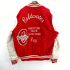70s Varsity Coldwater Wrestling Track Red Bomber Jacket Size XL