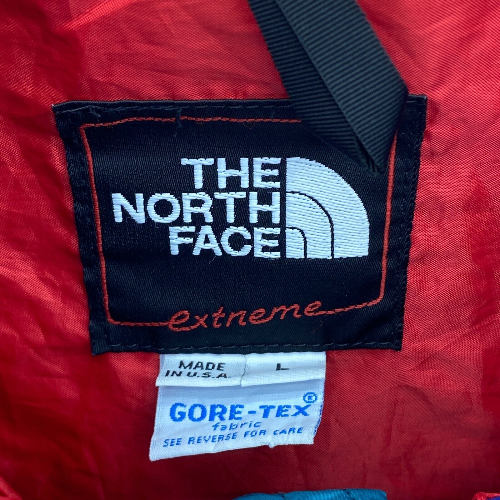 The North Face Logo Gore-tex Blue Full Zip Jacket Size L