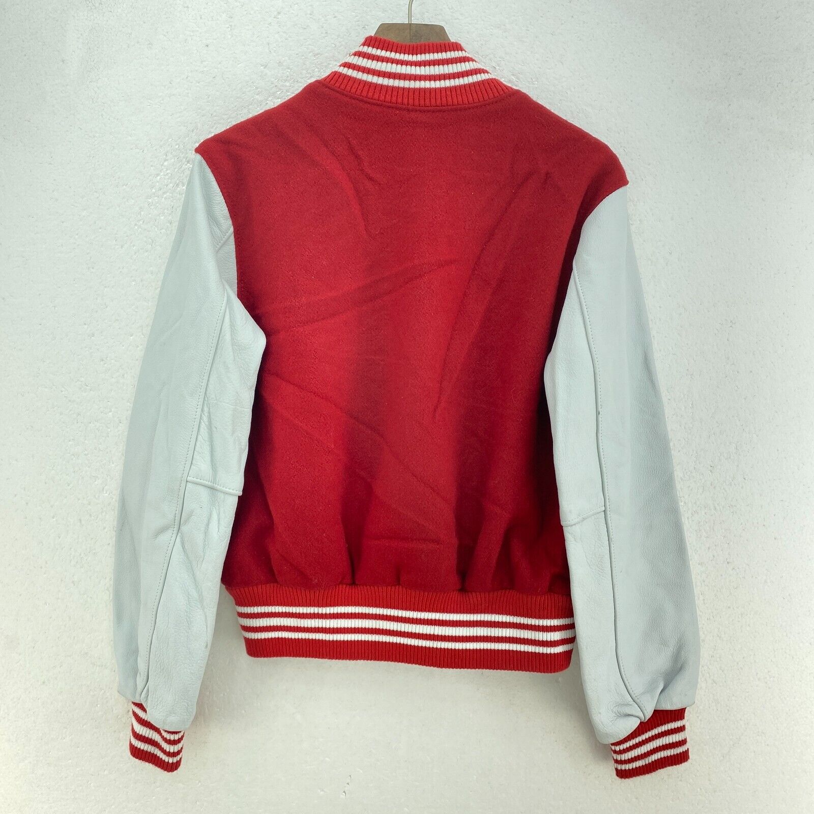 Roots A Letterman Snapped College Red Jacket Size 4 Women's
