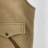 Vintage Wool Beige Snapped Vest Jacket Size L