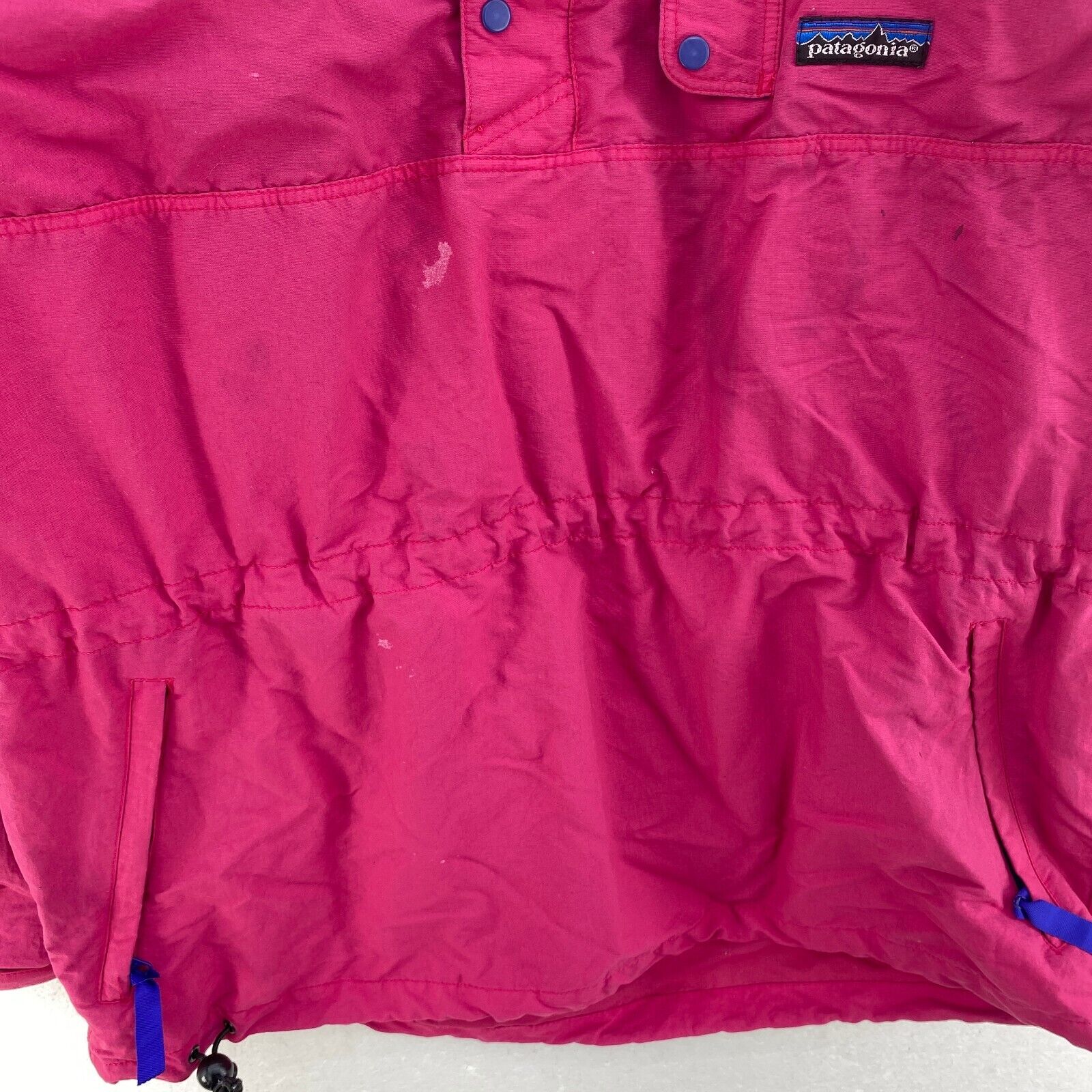 Vintage Patagonia Quarter Zip Pink Hooded Jacket Size M Women's