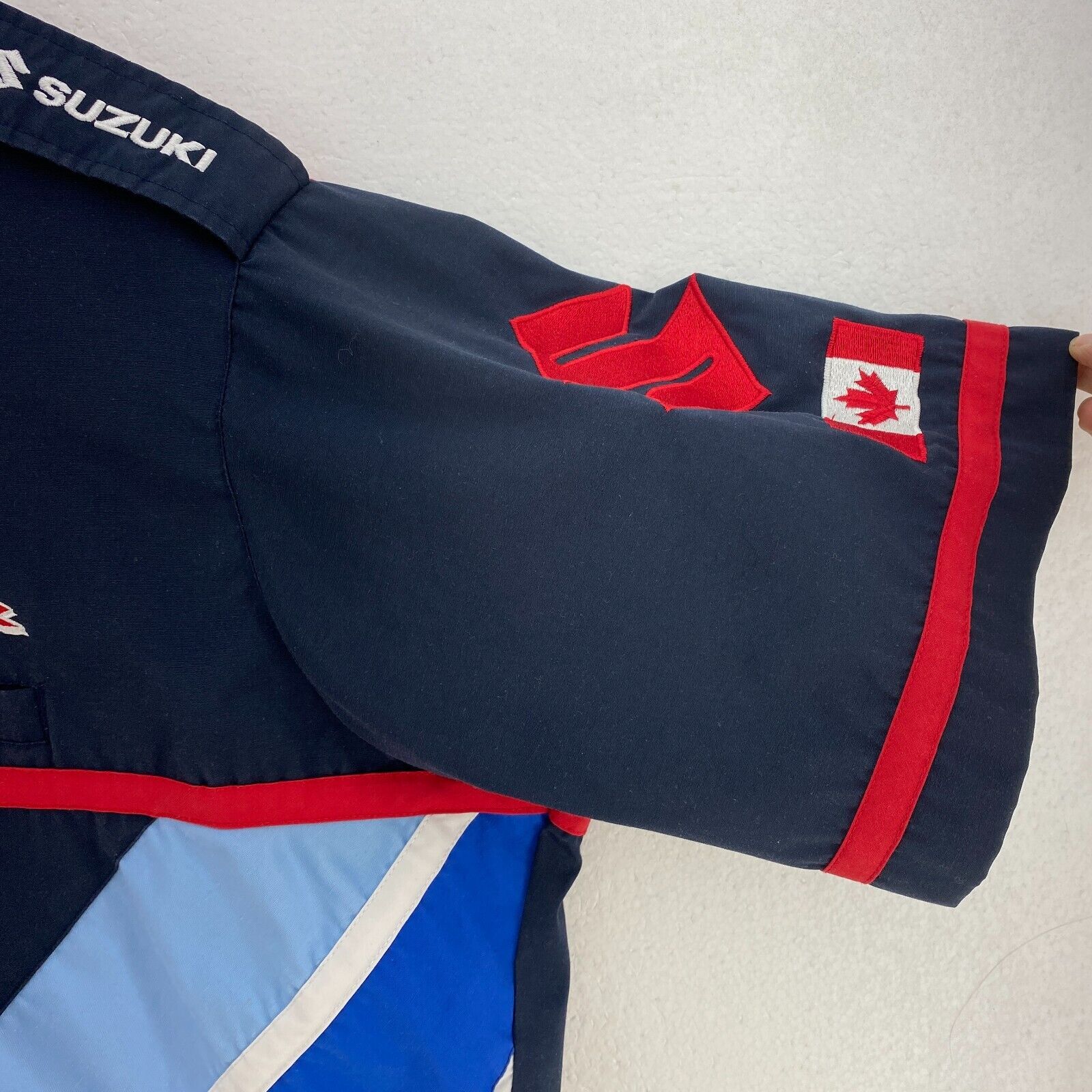 Vintage Team Suzuki Navy Blue Button Up Shirt Size 2XL