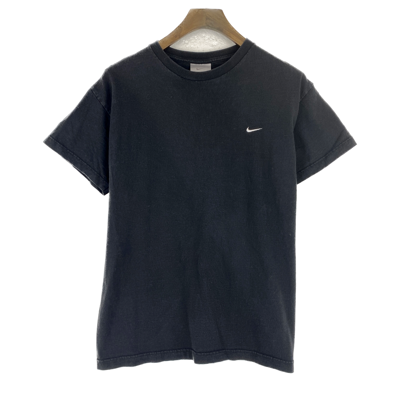 Vintage Nike Swoosh Chest Logo Black T-shirt Size S
