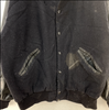 Vintage Wolf Print Black Snapped Bomber Jacket Size L