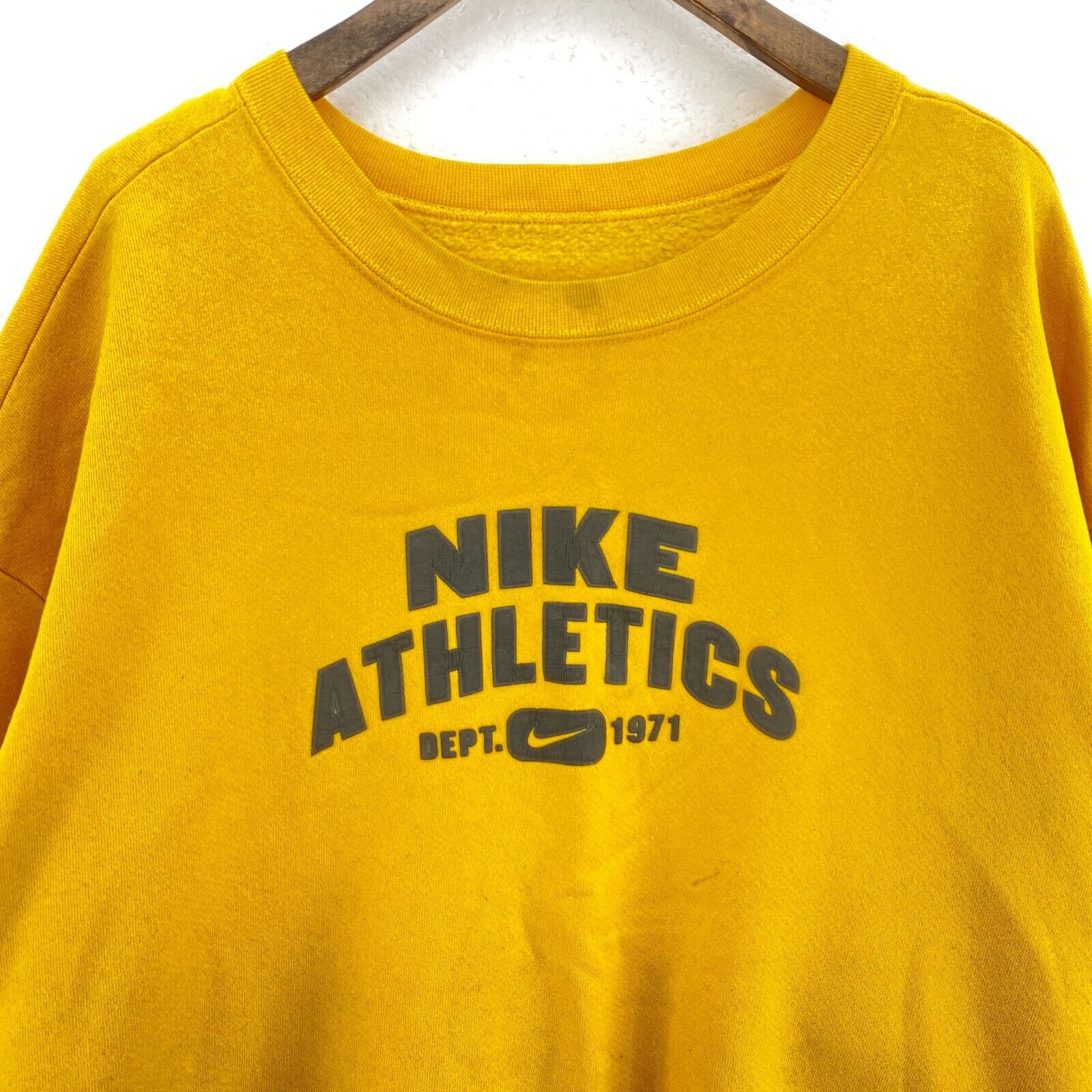 Nike Athletics 1971 Yellow Sweatshirt Size XXXL Crewneck
