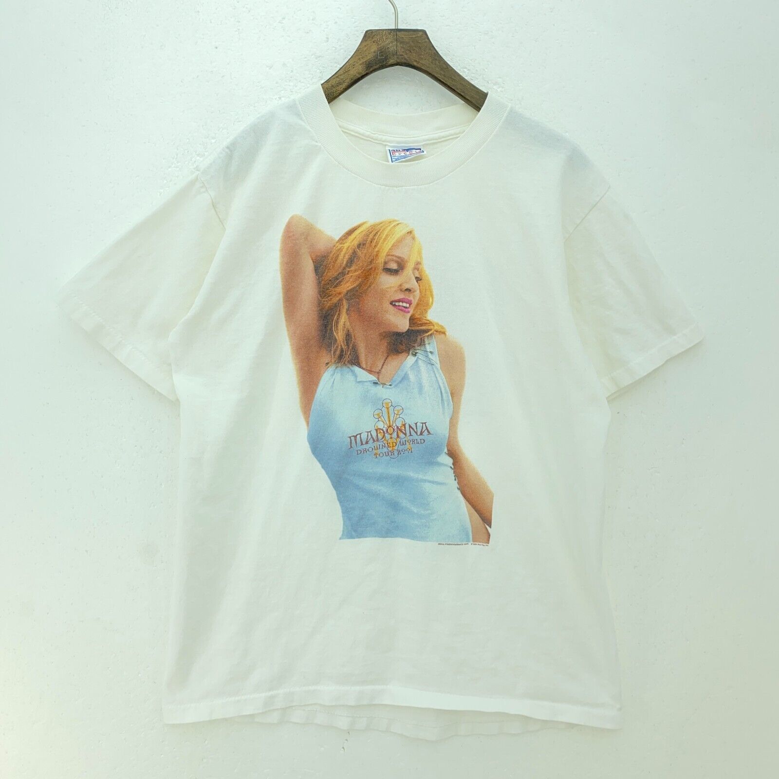 Madonna 2001 Drowned World Tour 2001 White T-shirt Size M Single Stitch