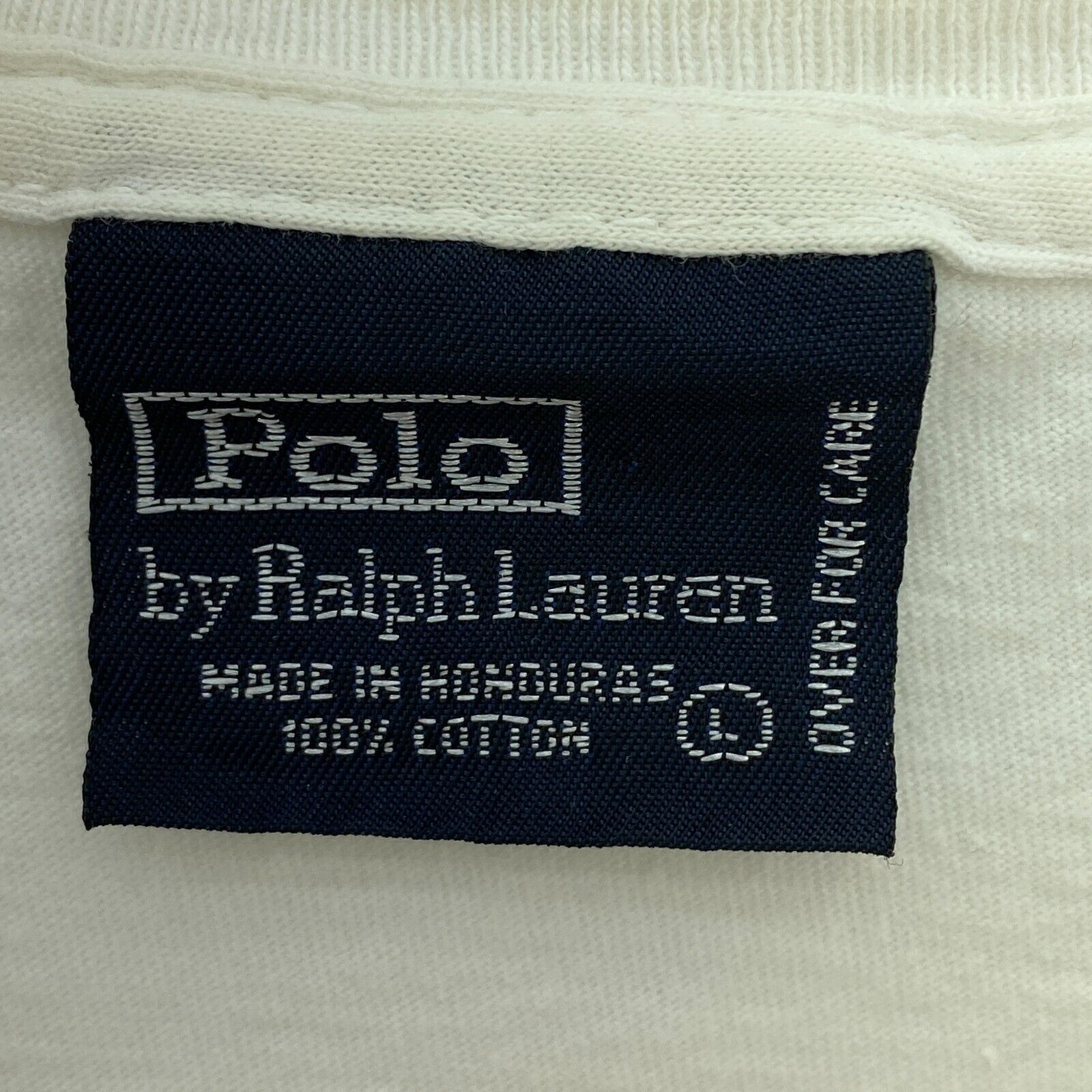 Vintage Polo Ralph Lauren T-shirt Size L White Single Stitch