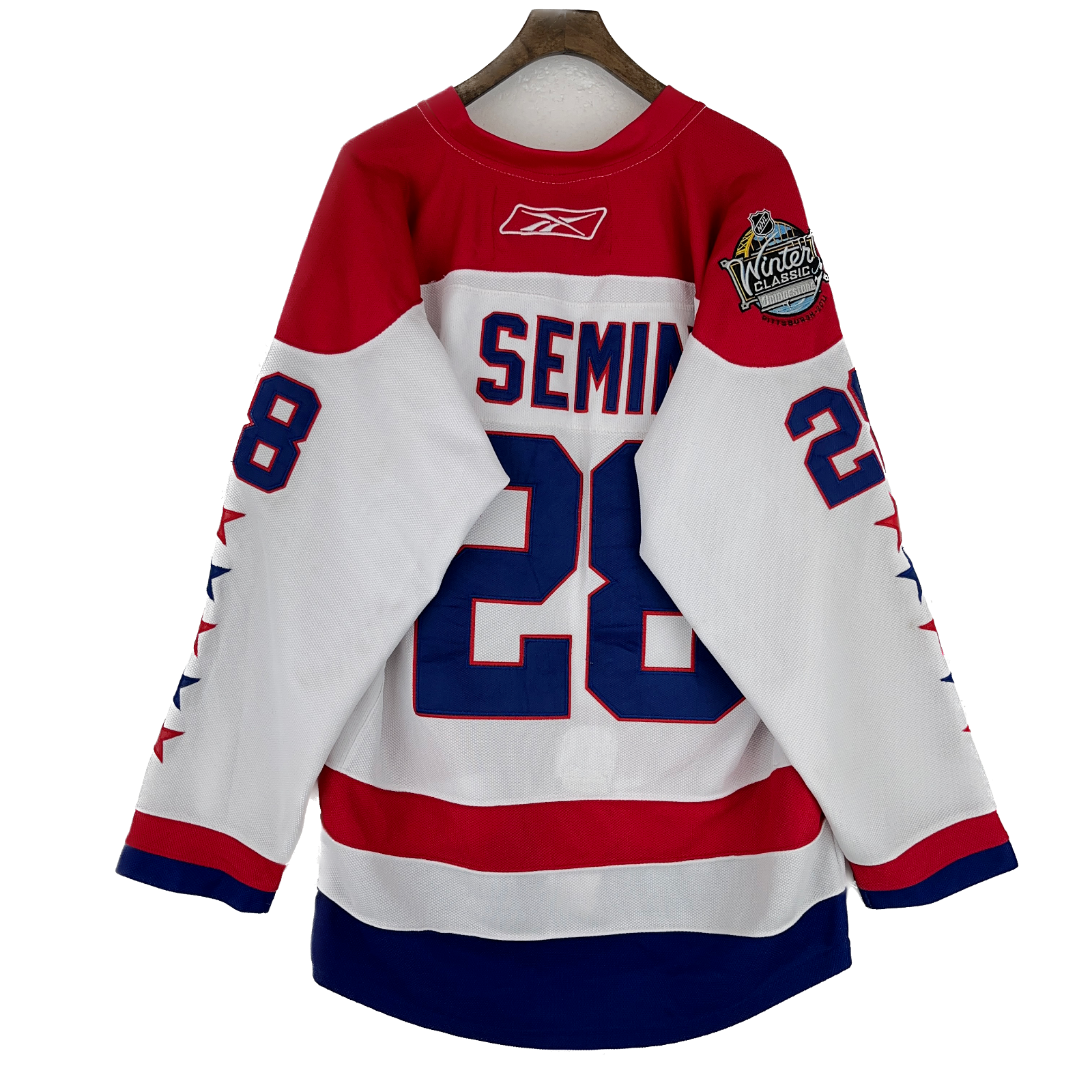 Reebok Washington Capitals NHL Winter Classic Pittsburgh White Jersey Size 50
