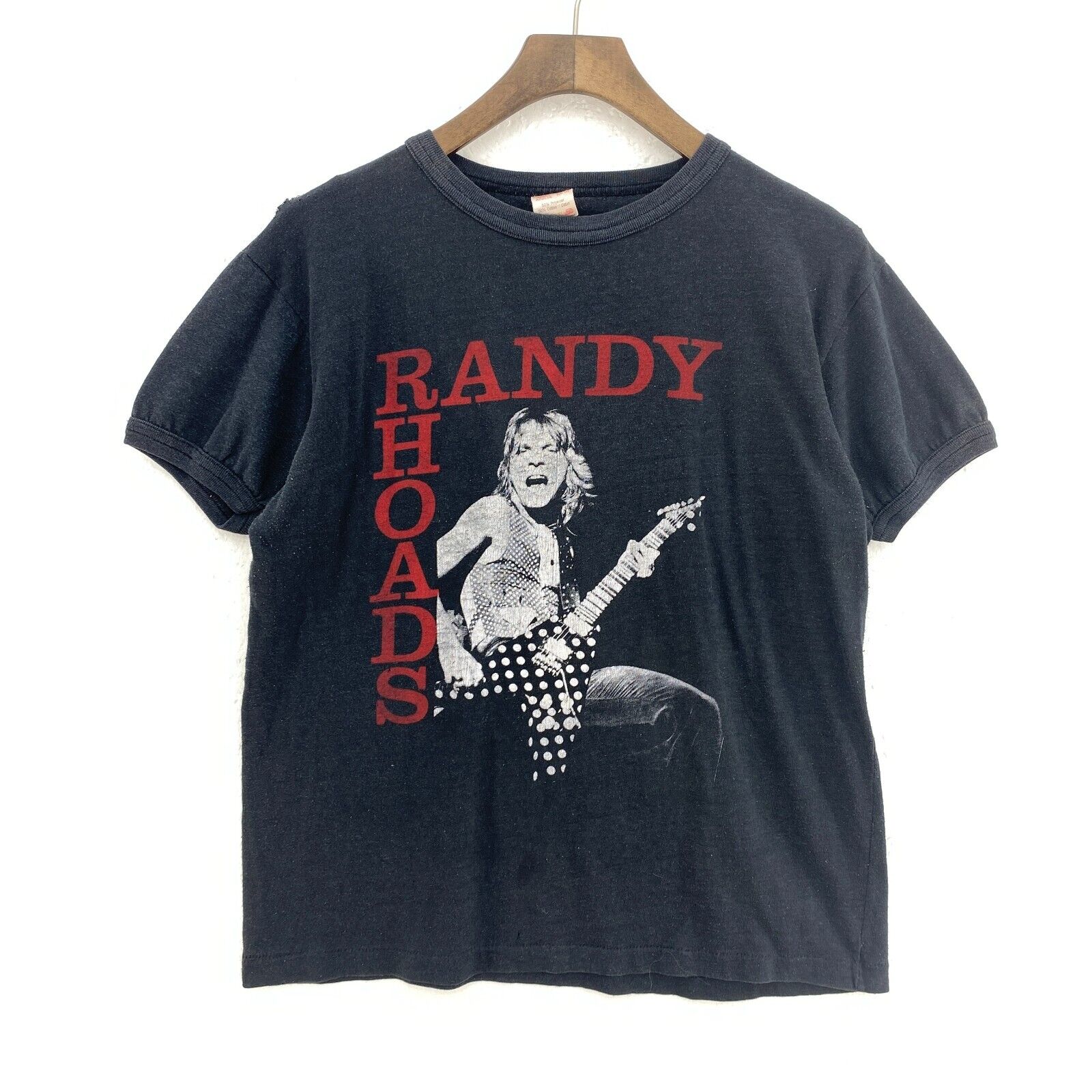 Randy Rhoads Heavy Metal Band Black T-shirt Size M Tee