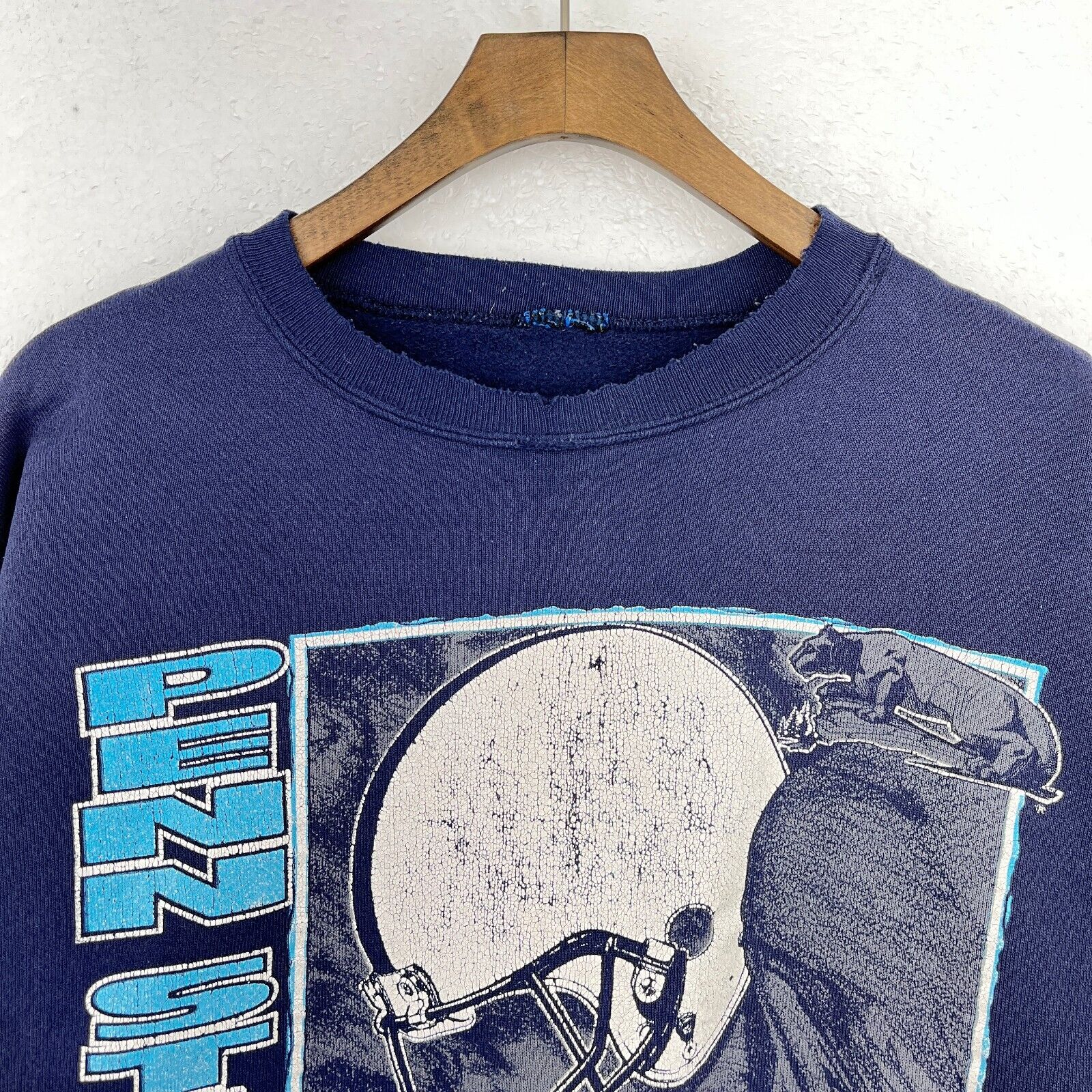 Vintage Penn State University College NCAA Navy Blue Sweatshirt Size L