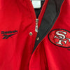 Reebok Pro Line San Francisco 49ers Red Insulated Full Zip Jacket Size L