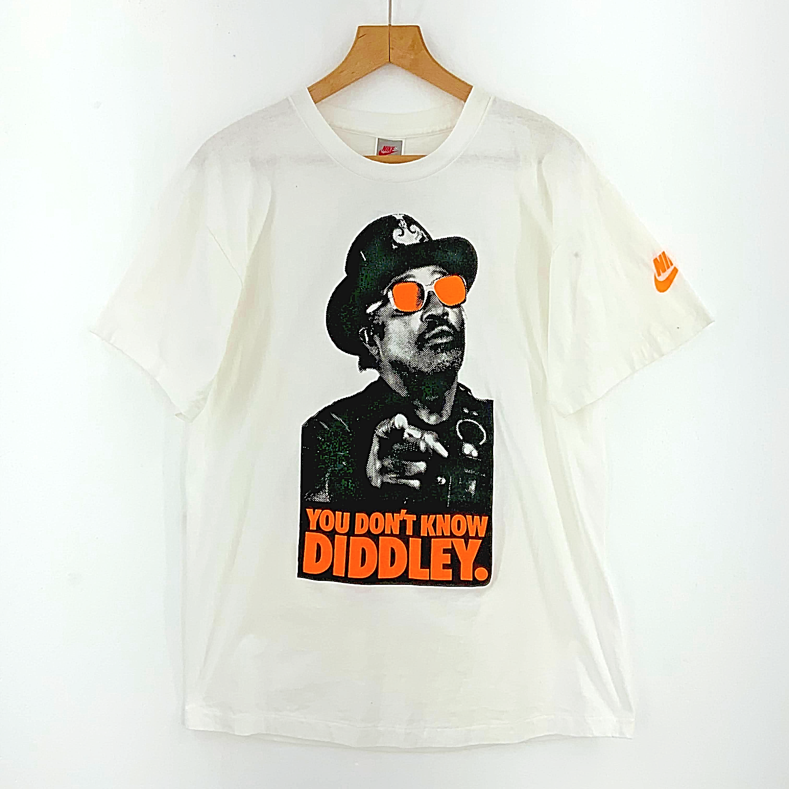 You Don't Know Diddley White Nike T-shirt Size L Single Stitch 90s