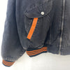 Harley Davidson Motorcycles Embroidered Heavy Bomber Jacket Size XL Black