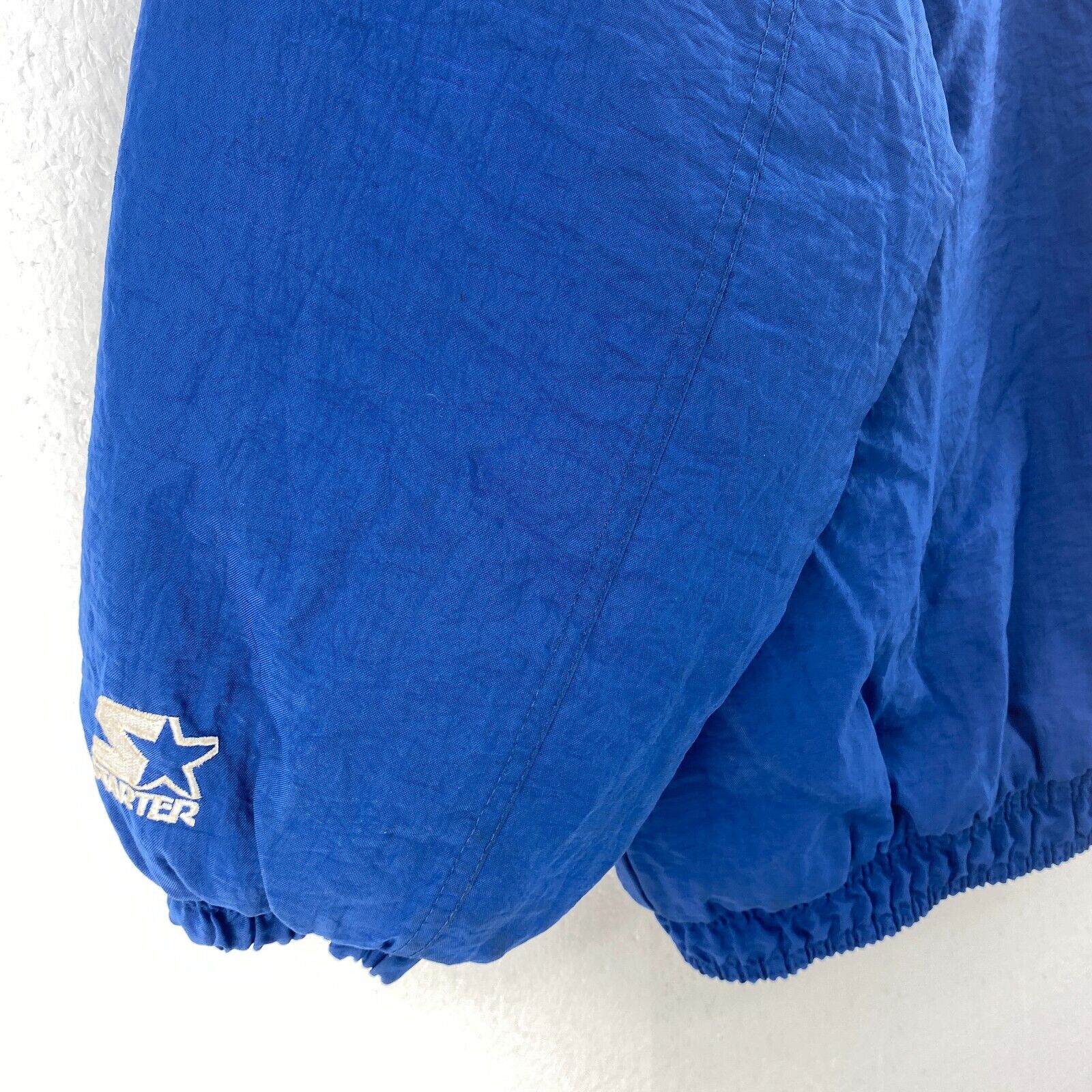 Starter Dallas Cowboys NFL Full Zip Blue Insulated Hooded Jacket Size L