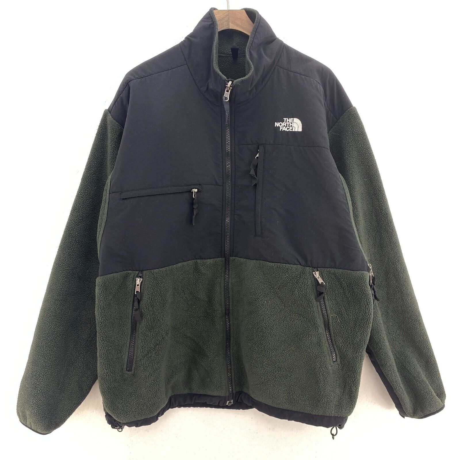 The North Face Men's Two Tone Black Fleece Jacket Size L Full Zip Up
