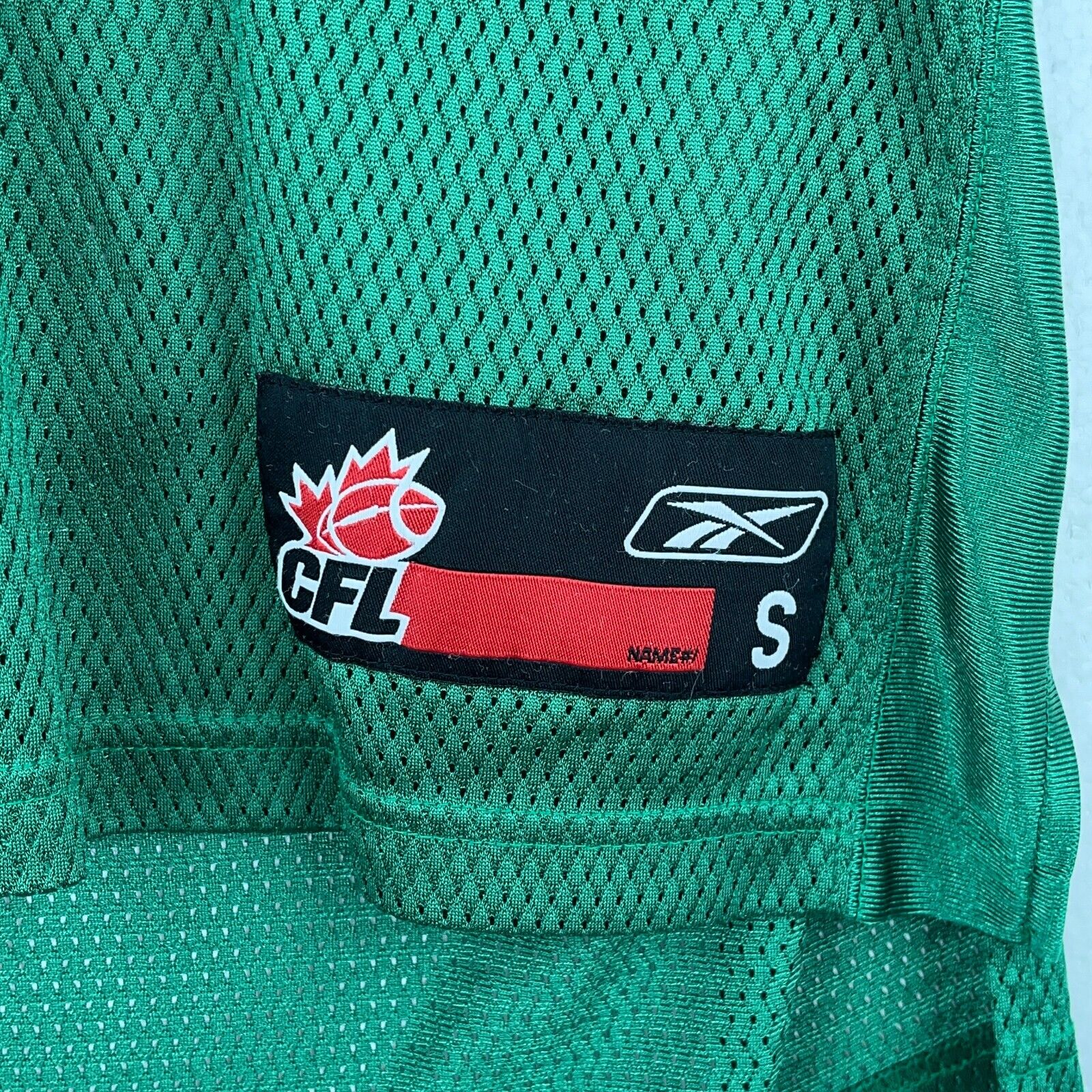 Vintage CFL Reebok Green Mesh Jersey Size S