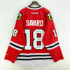 Authentic Chicago Blackhawks Signed Deins Savard Reebok Red Jersey Size XL