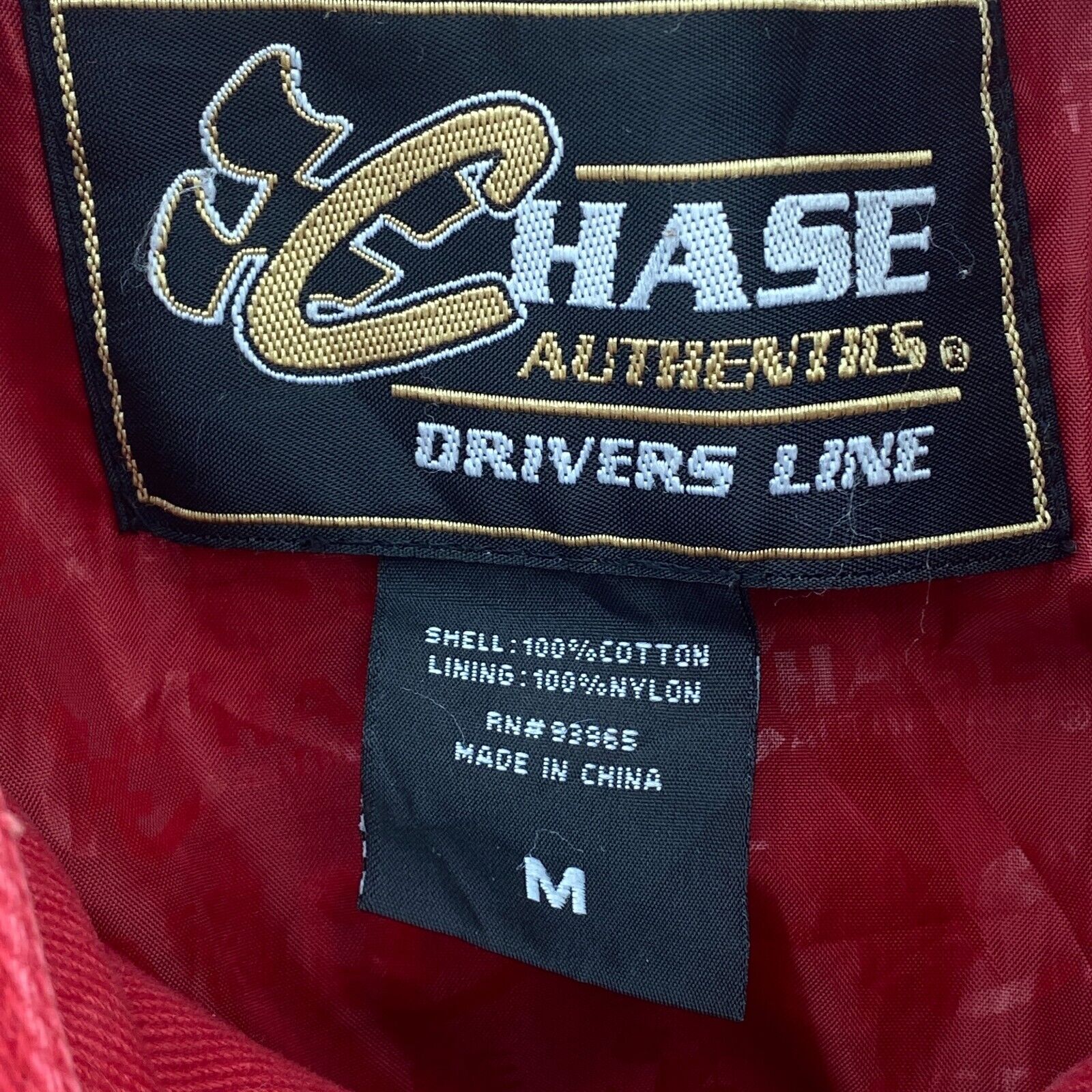 Chase Dupont Nascar Nextel Cup Series Racing Red Snapped Jacket Size M