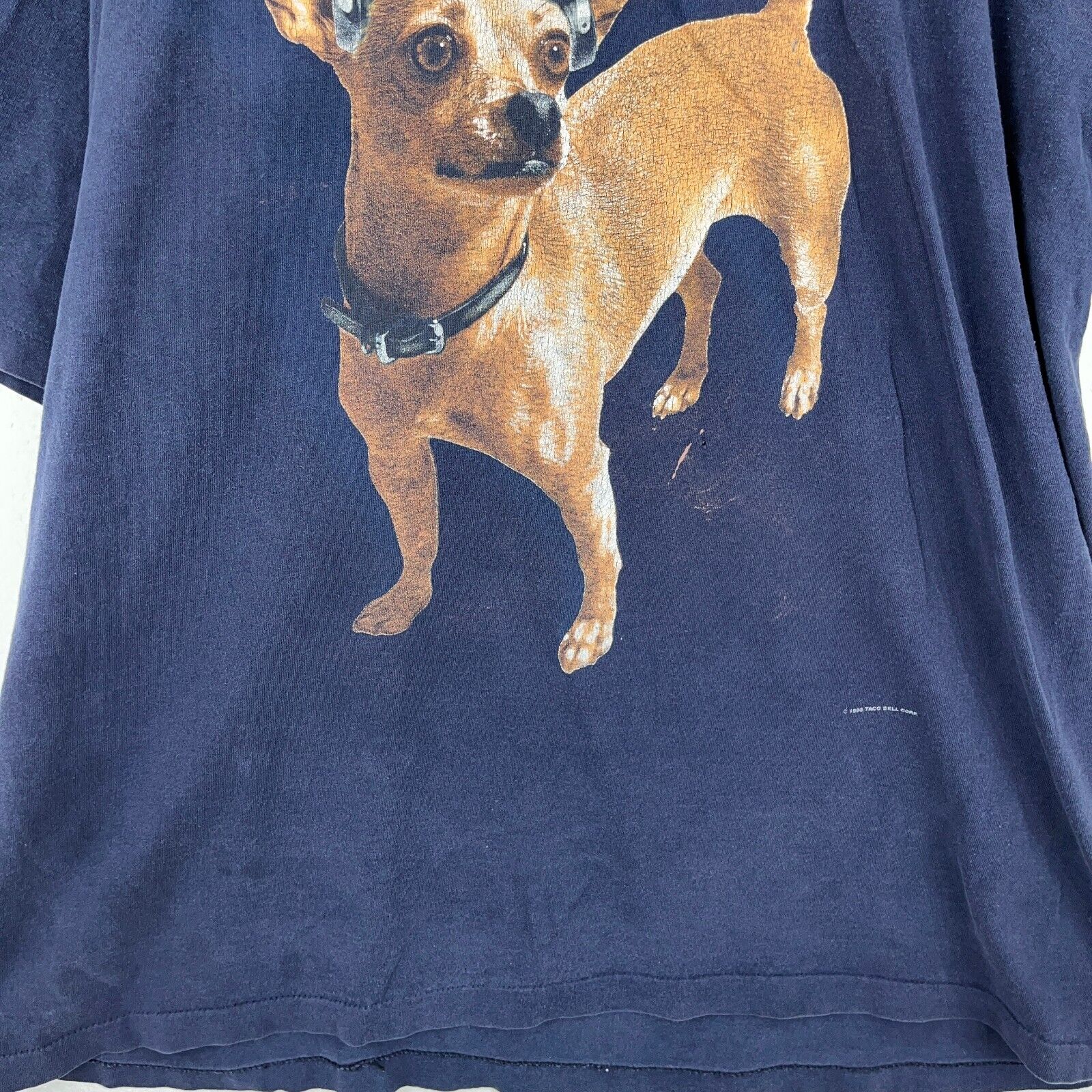 Vintage Taco Bell 1998 Dog Navy Blue T-shirt Size 3XL Single Stitch