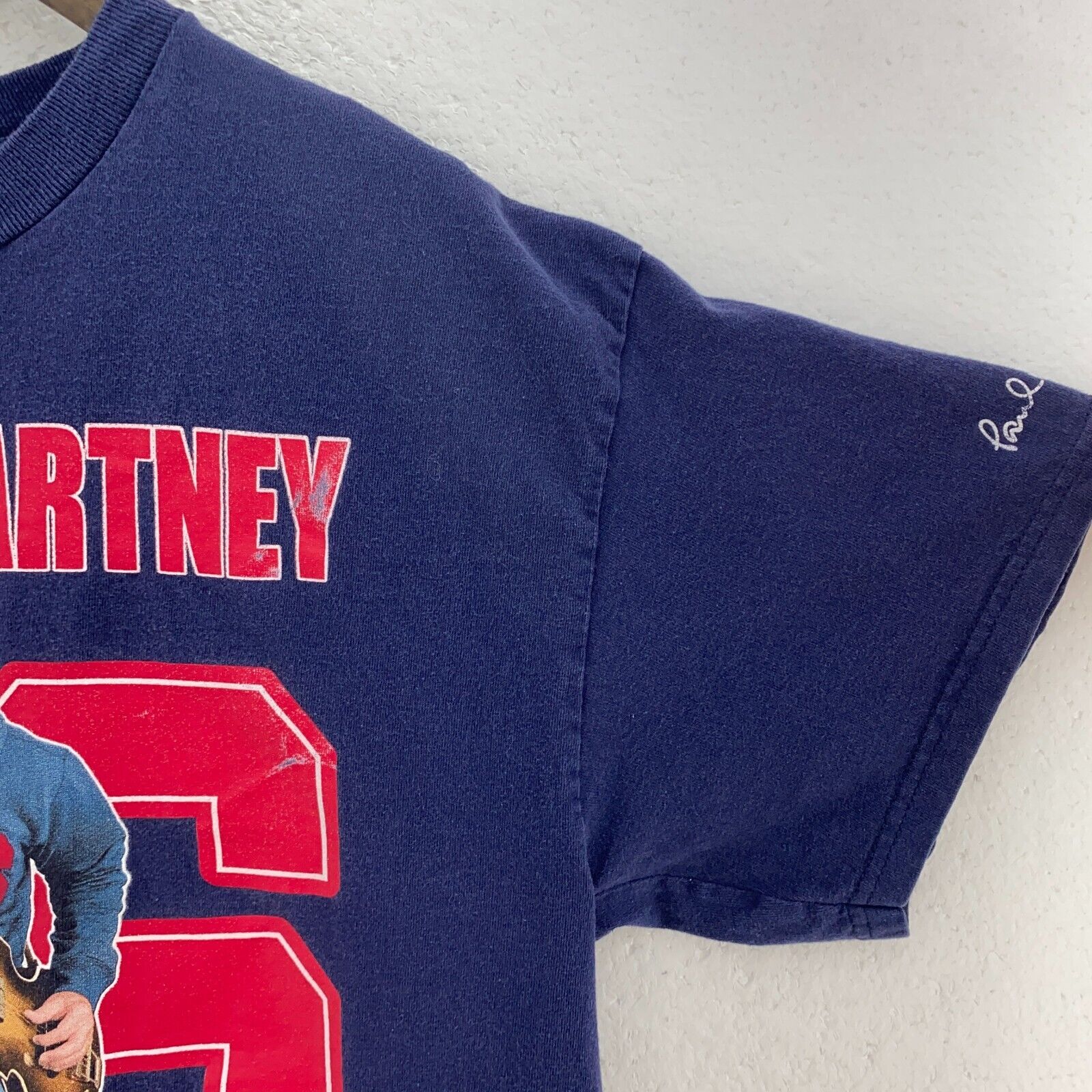 Giant Paul McCartney US 2005 Concert Tour Navy Blue T-shirt Size L