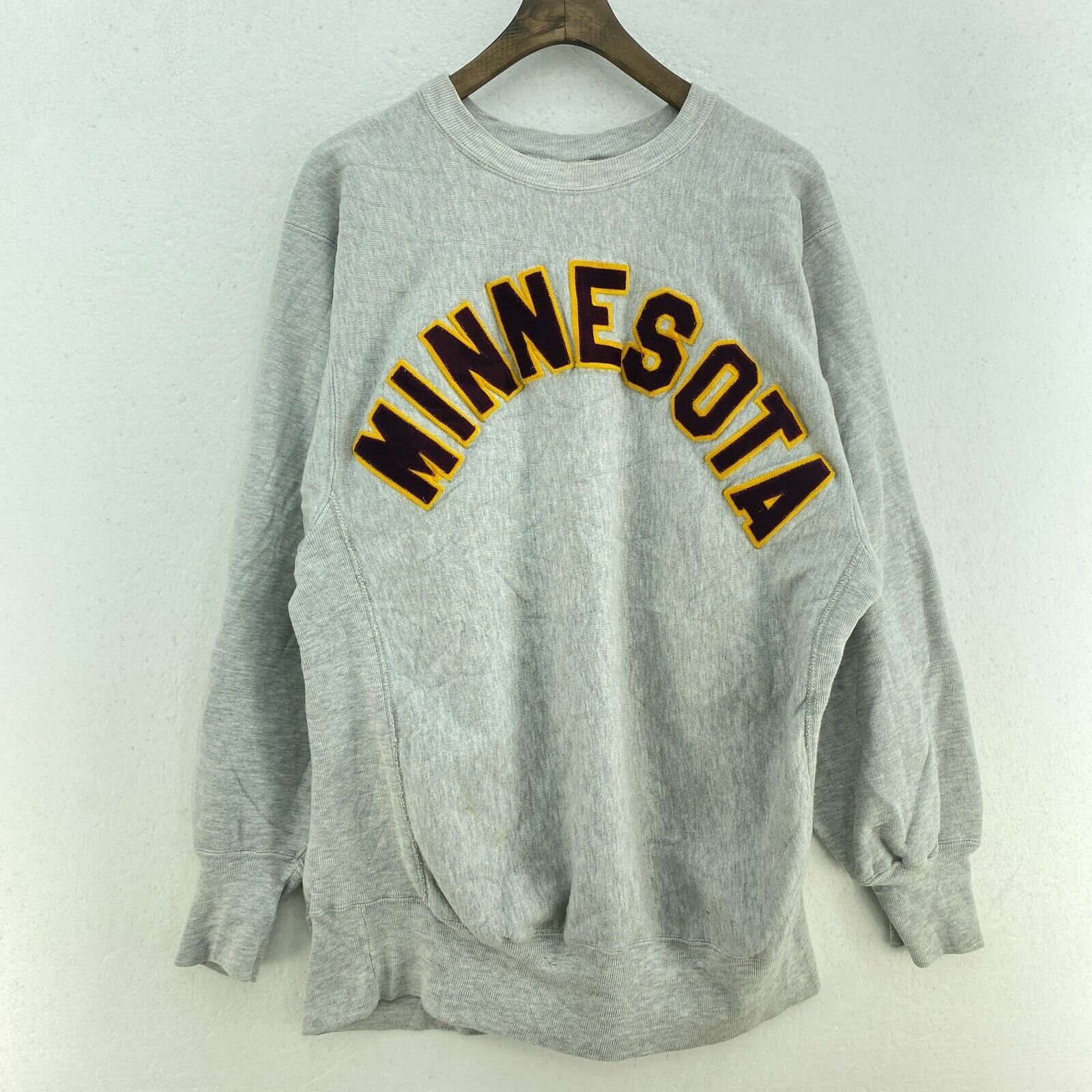 Champion Minnesota Golden Gophers Gray Sweatshirt Size XL Crewneck
