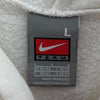 Nike Logo Embroidered White Hoodie Size L