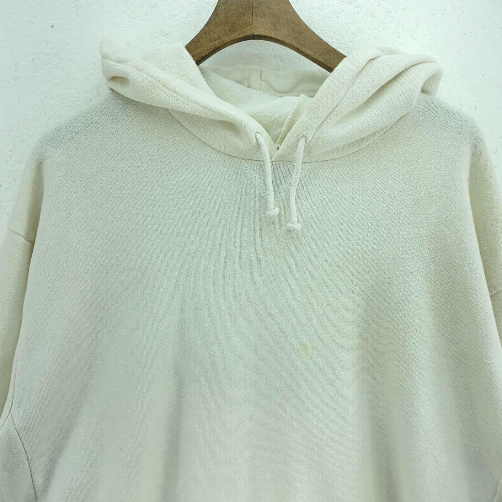 Nike Logo Embroidered White Hoodie Size L