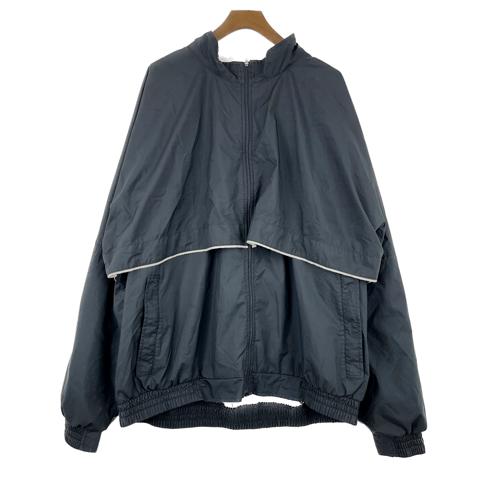 Vintage Nike Clima Fit Black Full Zip Light Jacket Size 2XL
