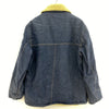 Vintage Sherpa Line Dark Wash Blue Denim Jacket Size 42 Button Up