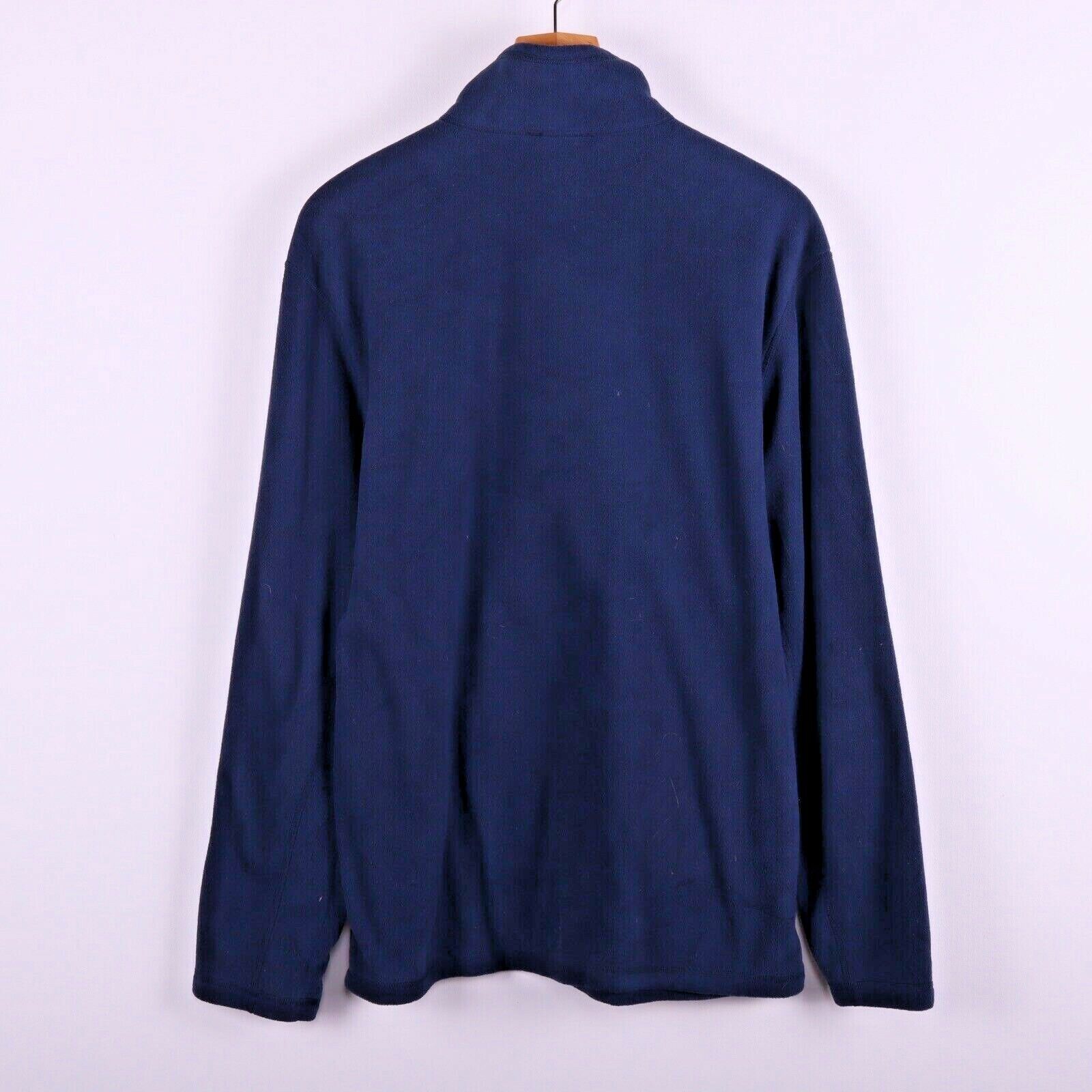 The North Face Men's Dark Blue Quarter Zip Fleece Pullover Size L