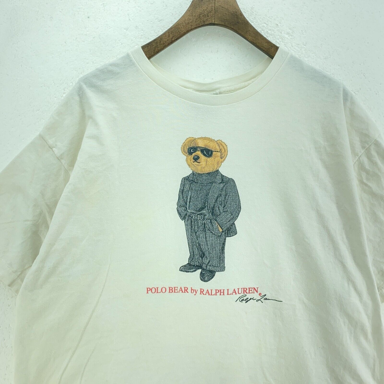 Polo by Ralph Lauren Teddy Bear White Crewneck T-shirt Size XL